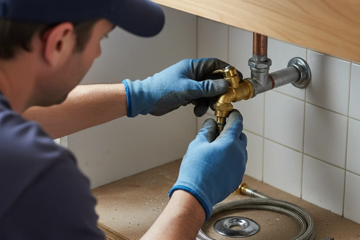 Shutoff valve and fitting work during Faucet and Fixture Repair in Brewster